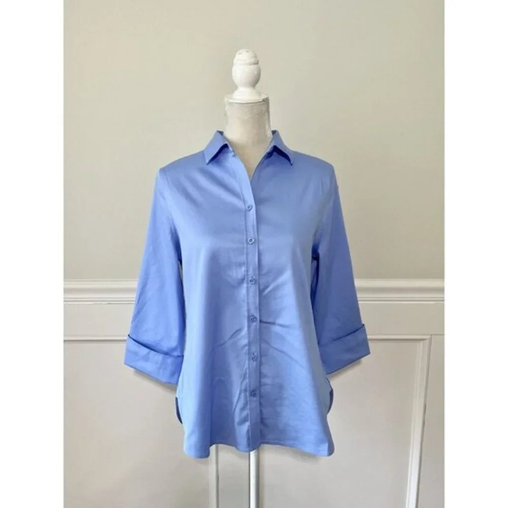 Chico's Light Blue Button-Down Shirt